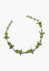 stunning tiny silver real peridot birthstone baby bracelet